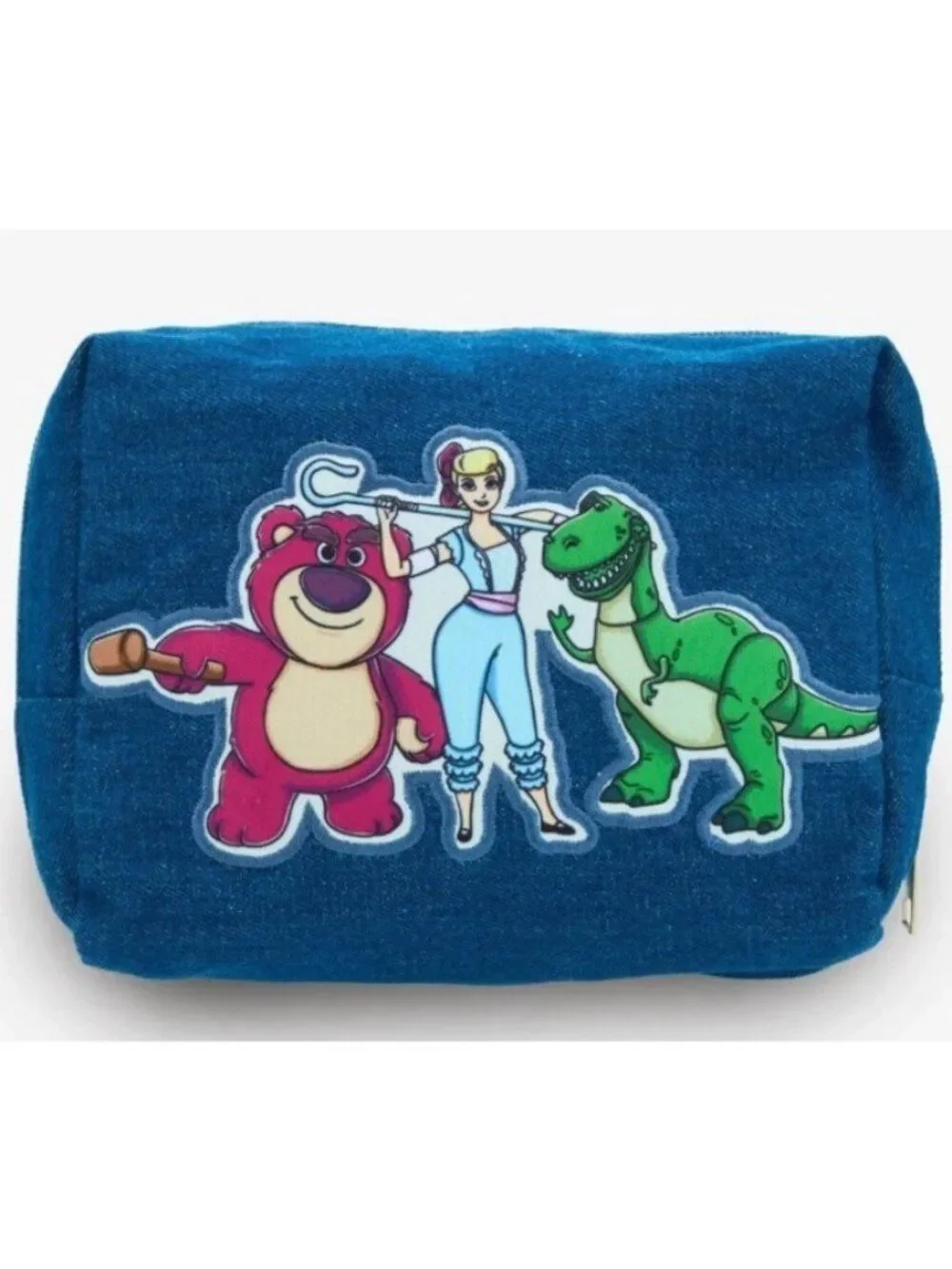 Disney Pixar Toy Story Denim Cosmetic Bag Makeup Travel Pouch Jessie Woody Buzz
